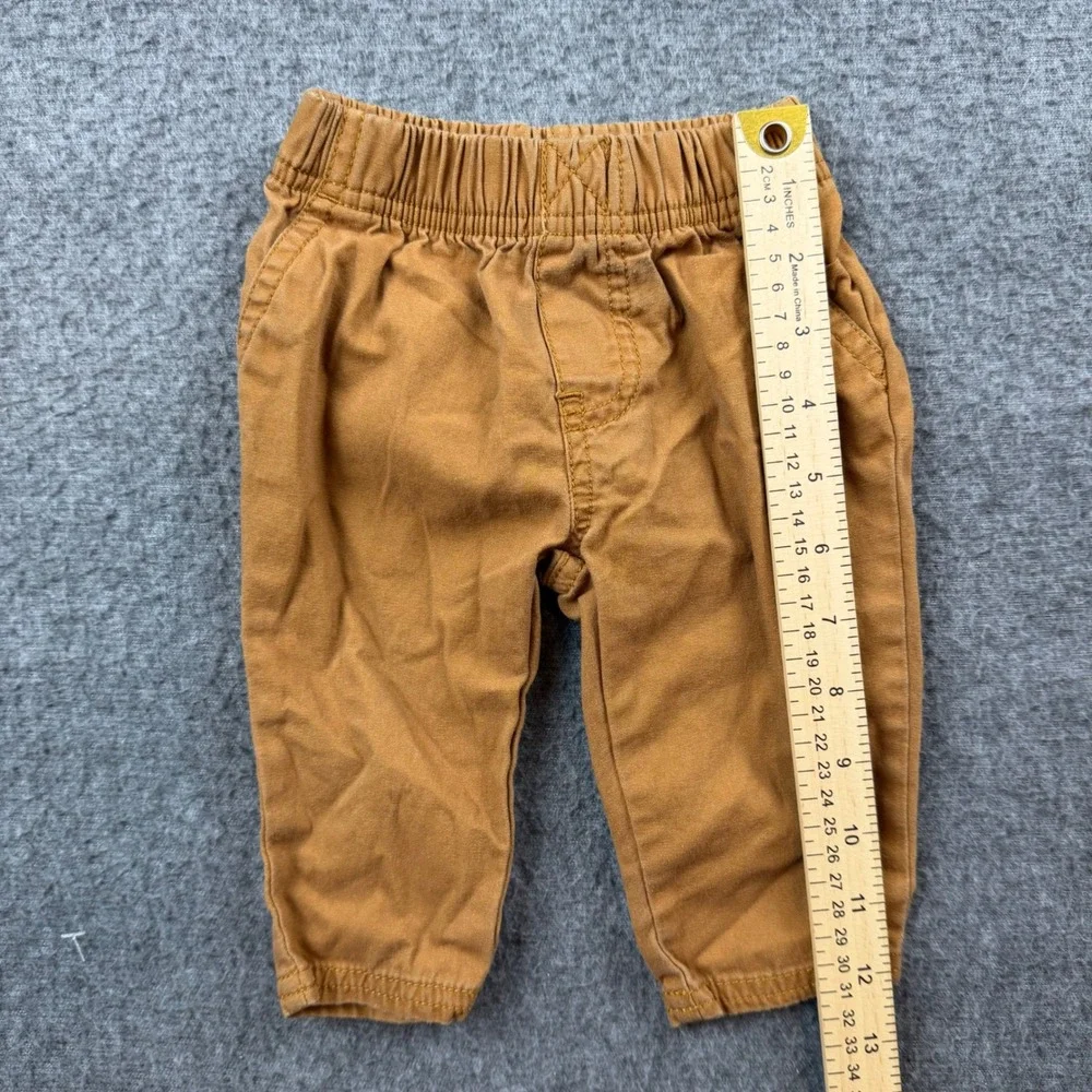 Carter's Jogger Pants Kid's 6M Brown‎ Elastic Waist 100% Cotton Chino Trousers
